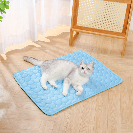Summer Pet Cooling Mat Ice Silk Pad