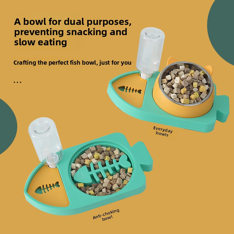 New three-in-one small fish shape feeding water dispenser