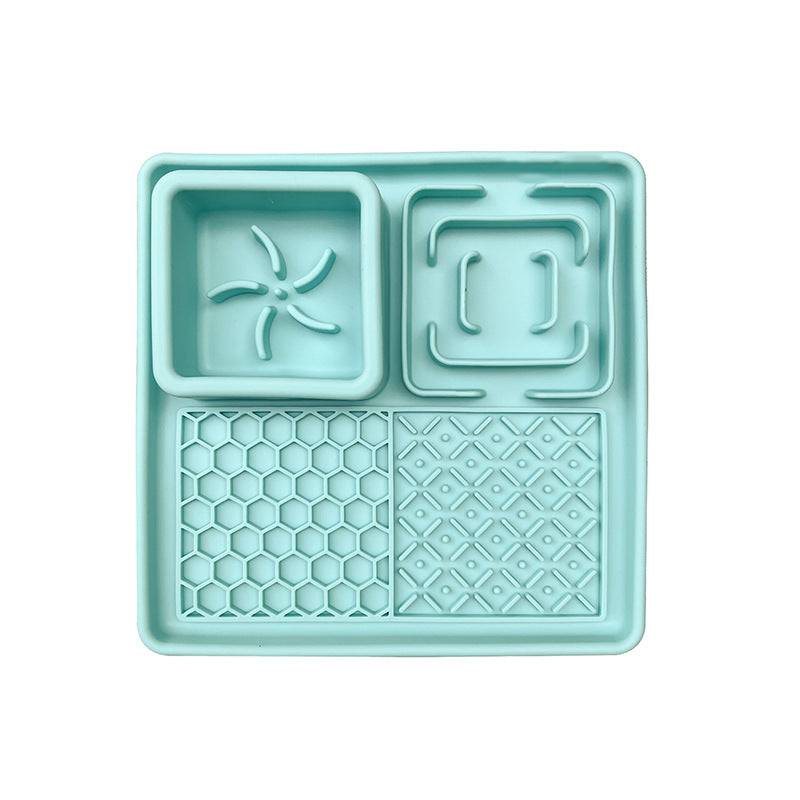 Silicone Pet Slow Feeder Bowl with Suction Base