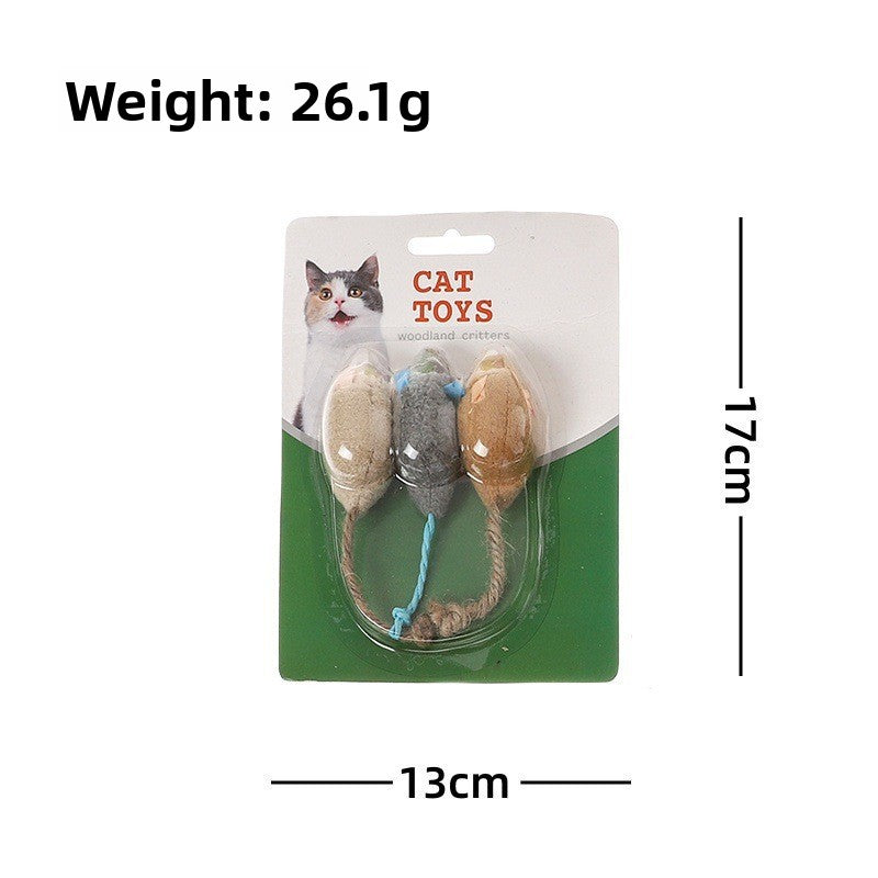 Cat toy: realistic plush mouse