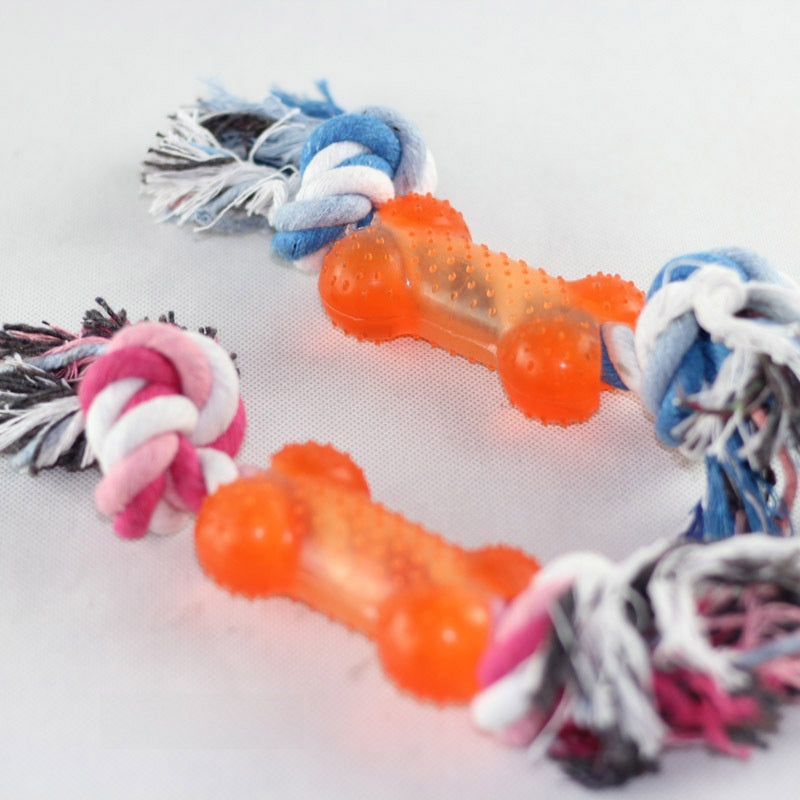 Durable Chew Rope Dog Toys with Sound
