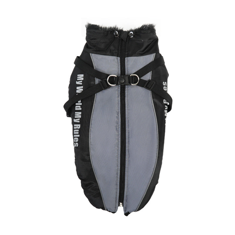 Outdoor windproof and warm pet clothes for large dogs
