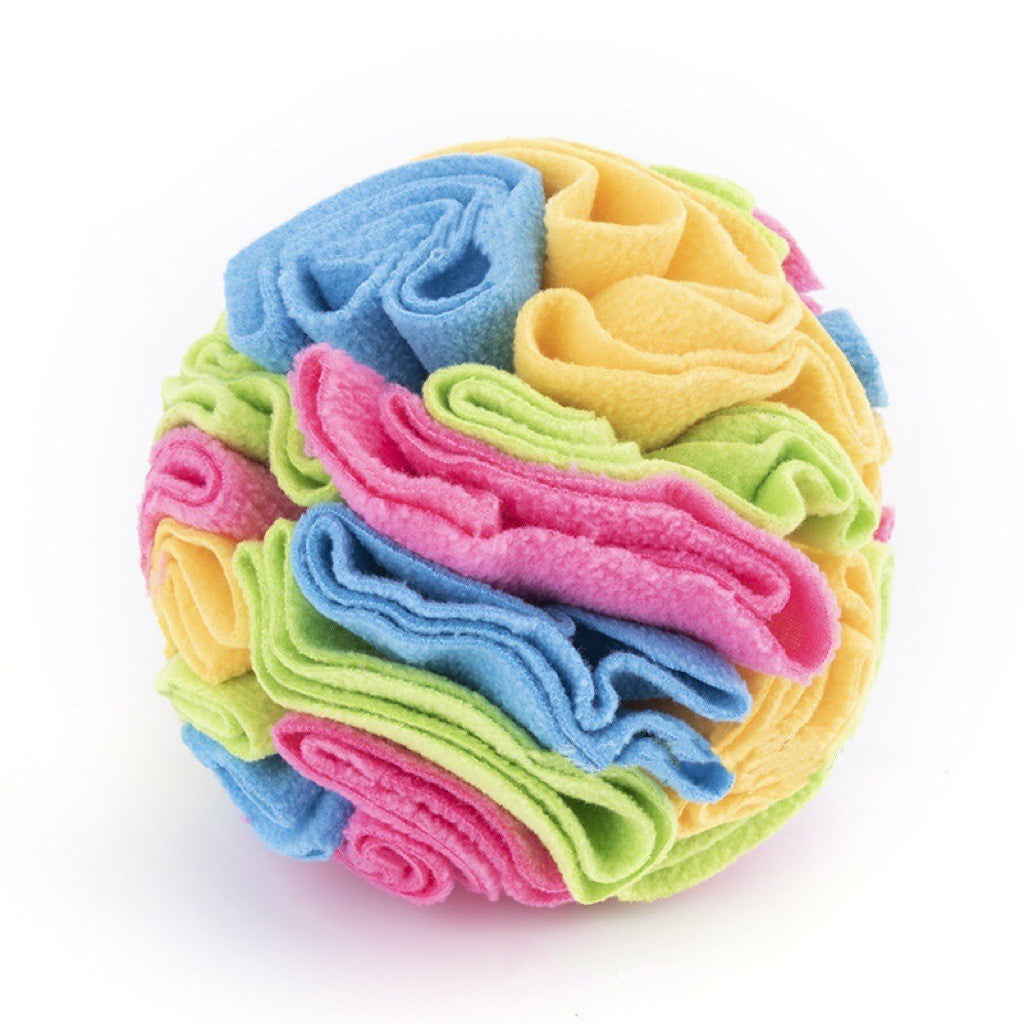 Foldable Pet Sniffing Ball Toy with Treat Compartments