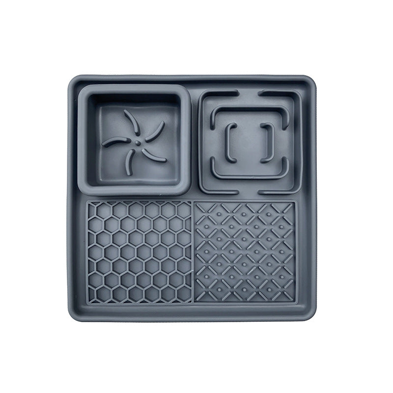 Silicone Pet Slow Feeder Bowl with Suction Base