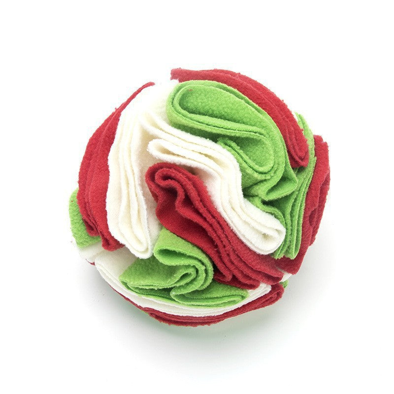 Foldable Pet Sniffing Ball Toy with Treat Compartments