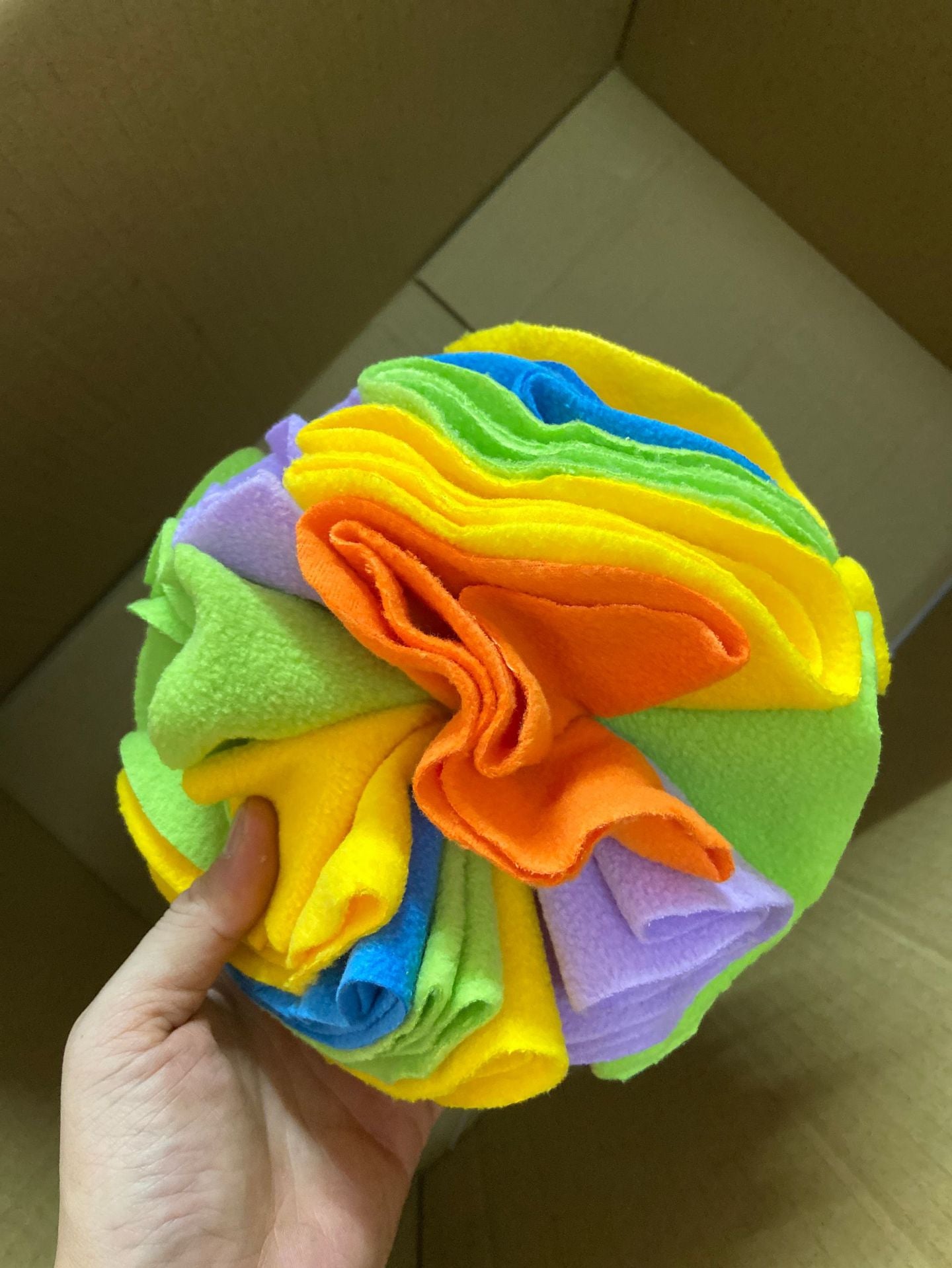 Foldable Pet Sniffing Ball Toy with Treat Compartments