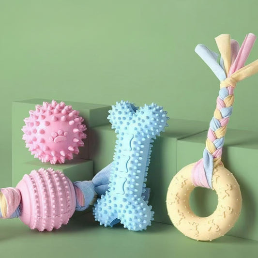 Dog Chew Toy Ball Bite Resistant Pet Dental Molar Stick