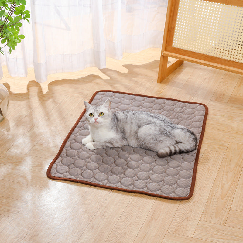 Summer Pet Cooling Mat Ice Silk Pad