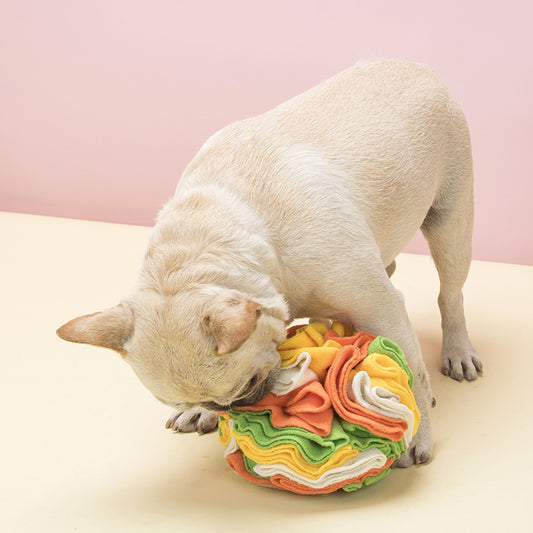 Foldable Pet Sniffing Ball Toy with Treat Compartments