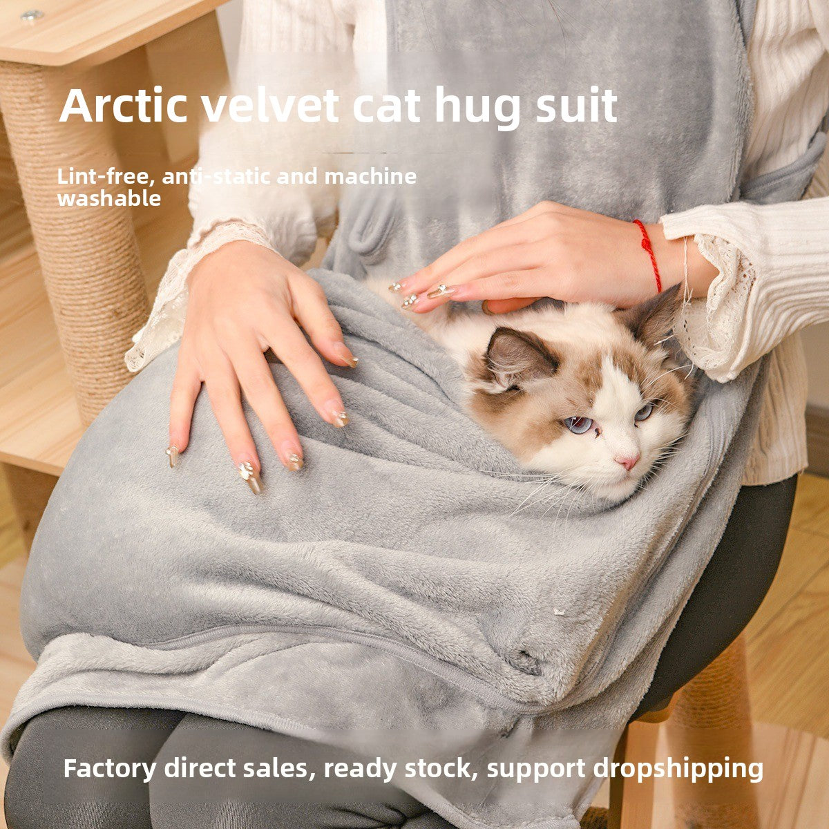 Soft Cat Grooming Apron Anti-Scratch Pet Clothes