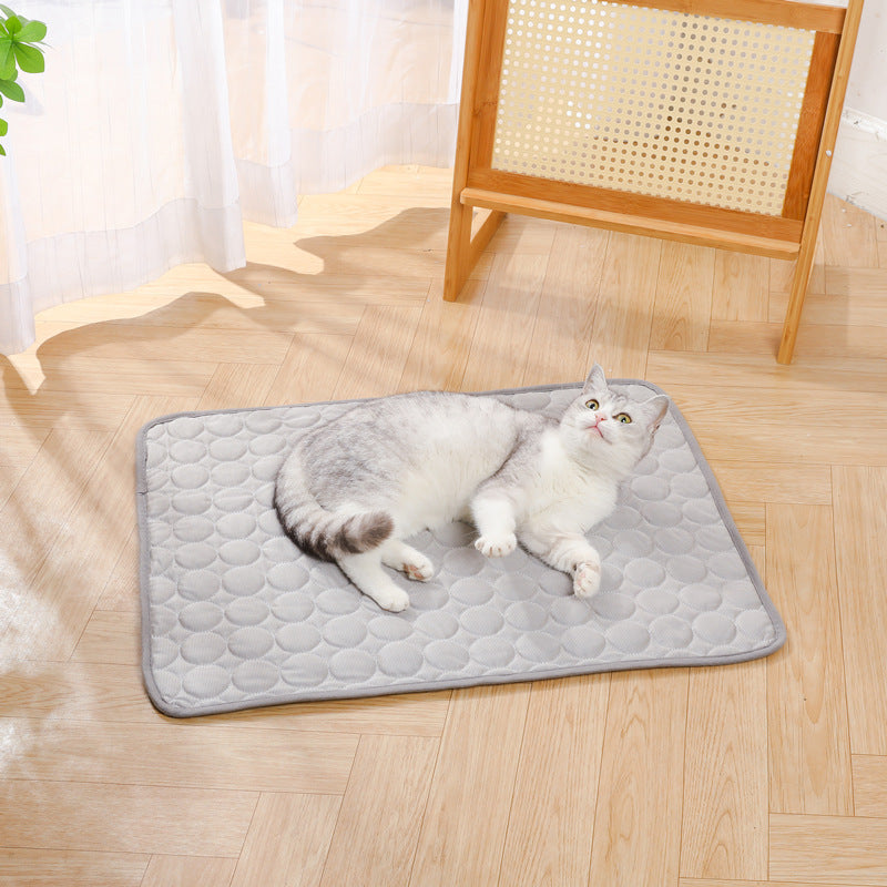 Summer Pet Cooling Mat Ice Silk Pad