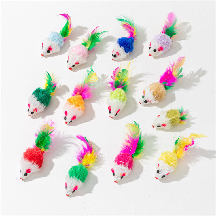 Cat toy: realistic plush mouse