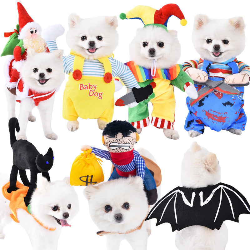 Pet clothes with funny knives