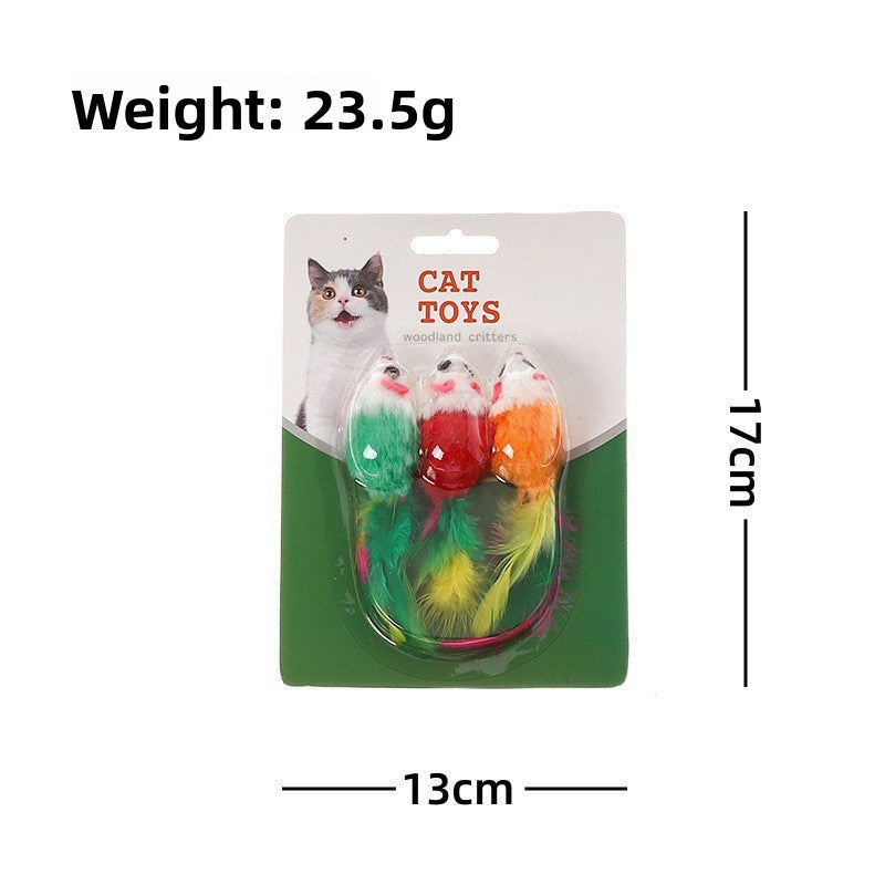 Cat toy: realistic plush mouse