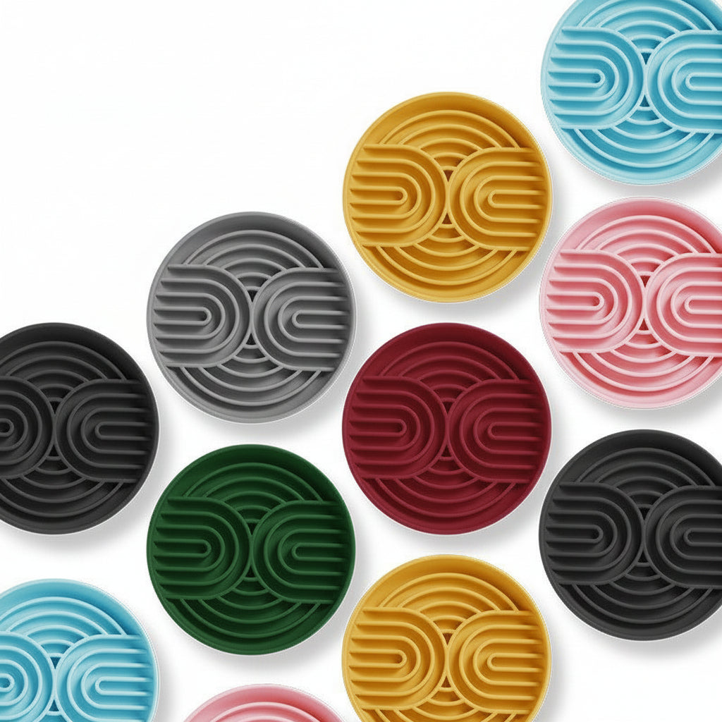 Silicone Slow Feeder Pet Bowl with Suction Base