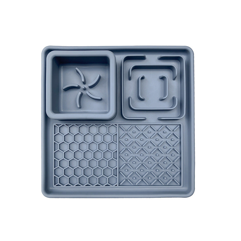Silicone Pet Slow Feeder Bowl with Suction Base