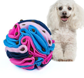 Foldable Pet Sniffing Ball Toy with Treat Compartments
