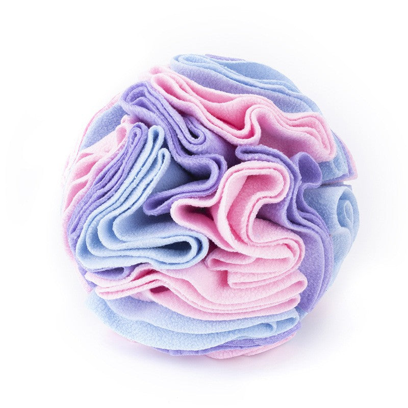 Foldable Pet Sniffing Ball Toy with Treat Compartments