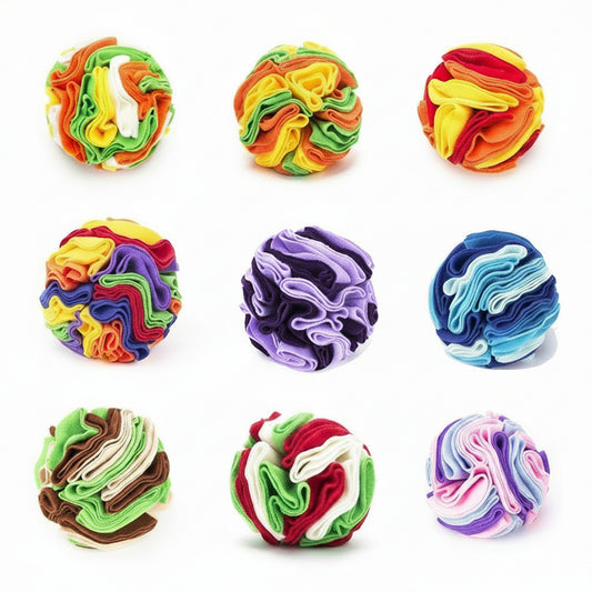 Foldable Pet Sniffing Ball Toy with Treat Compartments